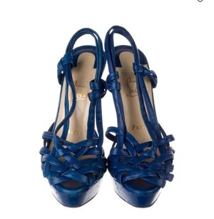 Christian Louboutin Blue Strappy Heels